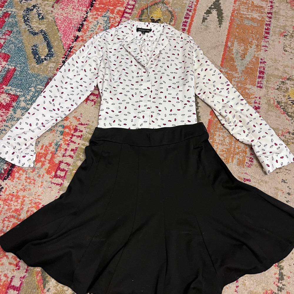 black a-line skirt size M